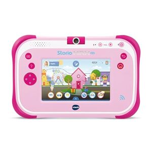 VTech Storio MAX 2.0 Rose, Tablette Enfants Tactile, Éducative et Sécurisée avec Écran Couleur 5 Pouces, WiFi, Android, Appareil Photo, Cadeau Enfant de 3 Ans à 11 Ans Contenu en Français - Publicité