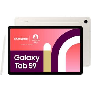 Samsung Galaxy Tab S9 Tablette avec Galaxy AI, Android, 11" 128Go de Stockage, Lecteur MicroSD, Wifi, S Pen Inclus, Crème, Exclusivité Amazon Version FR - Publicité