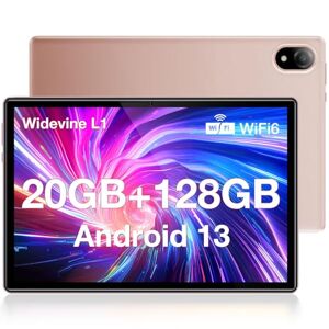 DOOGEE U10Pro Tablette Android 13 20GO RAM+128GO ROM, 10.1 Pouces Tablette Tactile 5060mAh, 1280 x 800   8MP+5MP   WiFi 6   Widevine L1   Bluetooth 5.0, Rose - Publicité