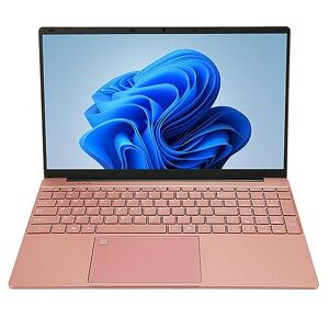 Luqeeg Ordinateur Portable Rose 15,6 Pouces, Processeur Celeron N5095, 16 Go de RAM, écran IPS HD 1920 X 1080, 11, 100-240 V (Prise UE 16 + 2 to) - Publicité