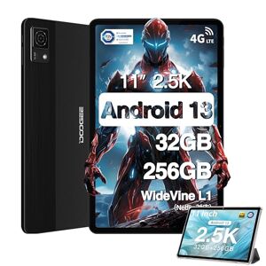 DOOGEE T30 Ultra Tablette Android 13 11 Pouces, Tablette Tactile 32GO RAM+256GO ROM, Batterie de 8580 mAh, écran 2,5K Helio G99 Octa-Core 2,2 GHz, Noir - Publicité