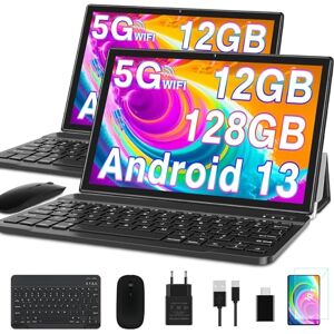 FACETEL TABLETTE ANDROID 13, 10 Pouces avec 5G WiFi, 12Go RAM