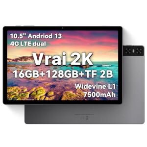 UMIDIGI Fin Design Android 13 Tablette 10.5",1920*1200 FHD écran,7500mAh 18W Fast Charg Tablette avec Sim,Seuls 508g et 7.4mm d'épaisseur,16+128GB(TF 2TB) A13 Tablette avec stylo/Face unlock/13MP/GPS - Publicité