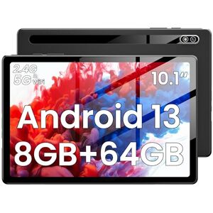 TPZ Tablette, Tactile 10 Pouces, Android 13 WiFi 6, 8(4+4) Go + 64 Go, Octa-Core 2.0 GHz, Batterie 6000 mAh, 1280×800 HD+, Appareil Photo 8 MP + 2 MP/Bluetooth 5.0/Google GMS Type-C Noir - Publicité