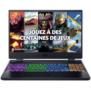 Acer Nitro 5 AN515-58-54PH Ordinateur Portable Gaming 15,6'' Full HD IPS 144 Hz, PC Portable Gamer (Intel Core i5-12450H, NVIDIA GeForce RTX 4060, RAM 16 Go, 512 Go SSD, Windows 11) pc gaming Noir - Publicité