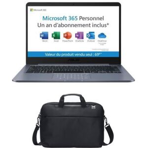 PC Ultra-Portable Asus E406MA-BV901TS 14" Intel Celeron 4 Go RAM 64 Go SSD avec Numpad Gris + sacoche + Microsoft 365 Personnel (1 an) préinstallé Gris - Publicité