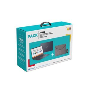 Pack PC Portable Asus VivoBook E410MA-EK9999WS 14" Intel® Celeron® 4 Go RAM 128 Go eMMC Noir + Pochette + Souris Noir - Publicité