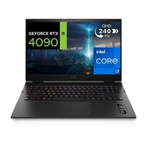 HEWLETT-PACKARD PC Portable Gaming HP Omen 17-ck2013nf 17,3" G-SYNC QHD 240Hz Intel Core i7 32 Go RAM 1 To SSD Nvidia Geforce RTX 4090 TGP 175W Noir Noir - Publicité