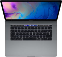 Apple MacBook Pro 15" TouchBar 2019 - Intel i7 2,6 GHz - 16 Go RAM 256 Go SSD Gris Sidéral État correct