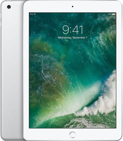 Refurbished: Apple iPad 5th Gen (A1822) 9.7� 128GB - Silver, WiFi B