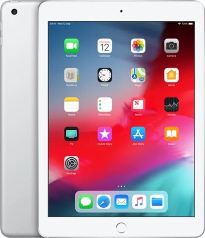 Refurbished: Apple iPad 6th Gen (A1893) 9.7� 128GB - Silver, WiFi B