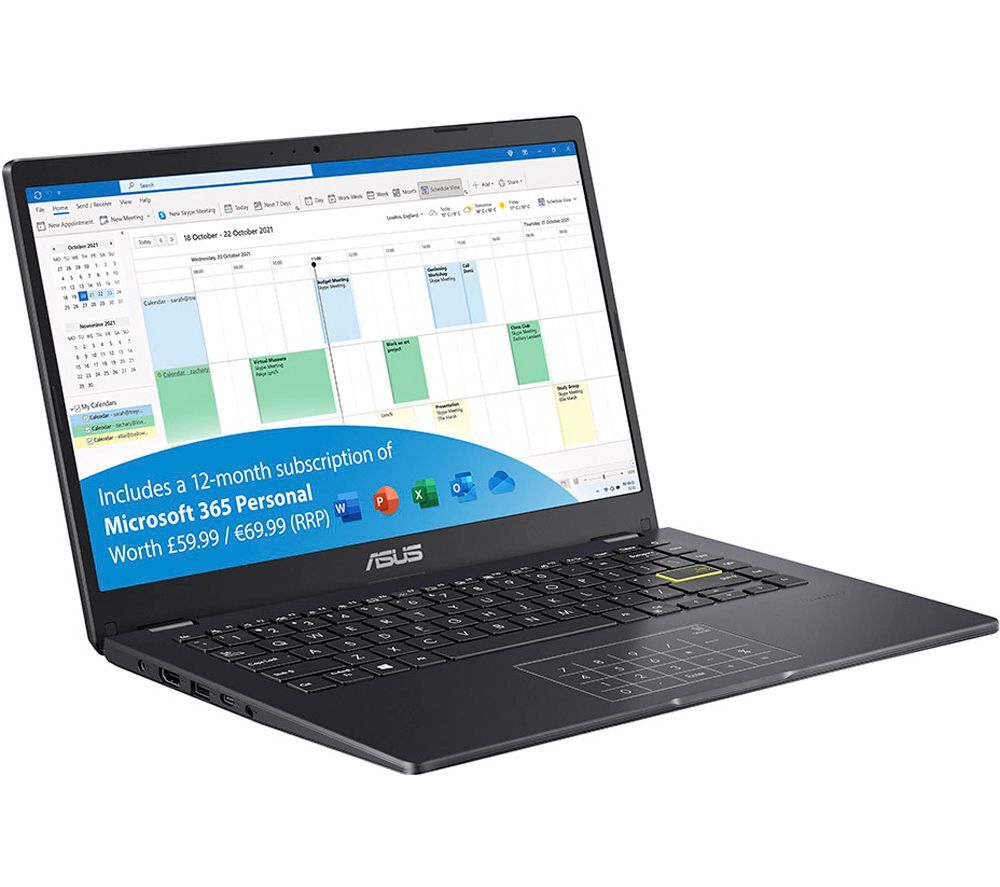 Asus E410MA 14" Laptop - Intel Celeron, 128 GB eMMC, Blue, Blue