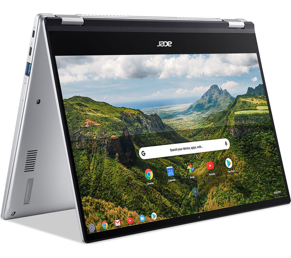 Acer Spin 514 14" 2 in 1 Chromebook - AMD Ryzen 5, 128 GB eMMC, Silver, Silver