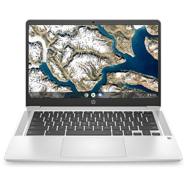 hp chromebook 14a-na0071nl, 14 pollici, processore intel® celeron n4120, intel uhd graphics 600, 4 gb, 64 gb emmc, silver