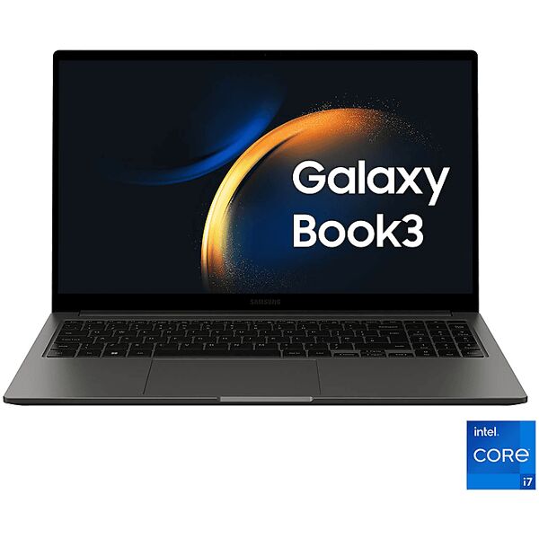 samsung galaxy book3, 15,6 pollici, processore intel® core i7 1355u, intel iris xe graphics, 16 gb, 1000 gb ssd, graphite