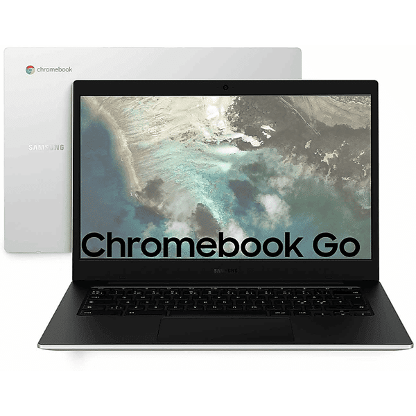 samsung galaxy chromebook go, 14 pollici, processore intel® celeron n4500, intel uhd graphics, 8 gb, 64 gb emmc, gray