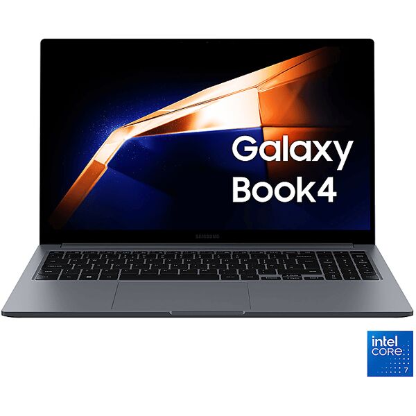 samsung galaxy book4, 15,6 pollici, processore intel® core 7 150u, intel iris xe graphics, 16 gb, 512 gb ssd, gray