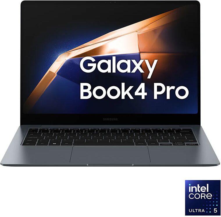 Samsung Galaxy Book4 Pro Laptop, Intel® Core™ Ultra 5 125H, 16GB RAM, 512GB SSD, 14 Dynamic AMOLED 2X touch, Windows 11 Home, Moonstone Gray