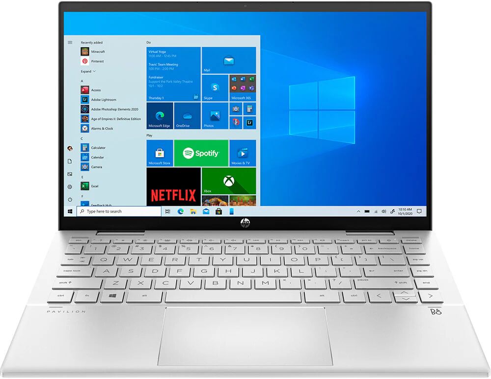 HP Pavilion x360 14-dy0010nl Ibrido (2 in 1) 35,6 cm (14) Touch screen Full HD Intel® Core™ i3 i3-1125G4 8 GB DDR4-SDRAM 256 GB SSD Wi-Fi 5 (802.11ac) Windows 11 Home in S mode Argento