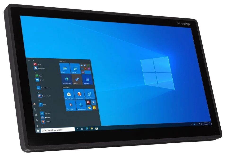 bluechip INDUSTRYline P215KT-1001 Intel Atom® x6413E 54,6 cm (21.5") 1920 x 1080 Pixel Touch screen All-in-One tablet PC 8 GB DDR4-SDRAM 120 SSD Windows 10 IoT Enterprise Wi-Fi 5 (802.11ac) Nero