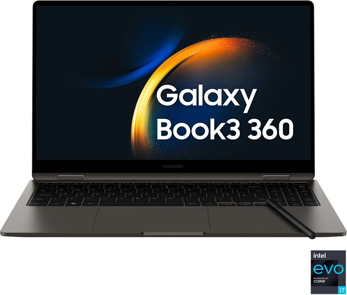 Samsung Notebook  Galaxy Book3 360 15.6" Laptop i7 16GB 512GB Windows 11 Pro Graphite [NP754QFG-KA1IT]