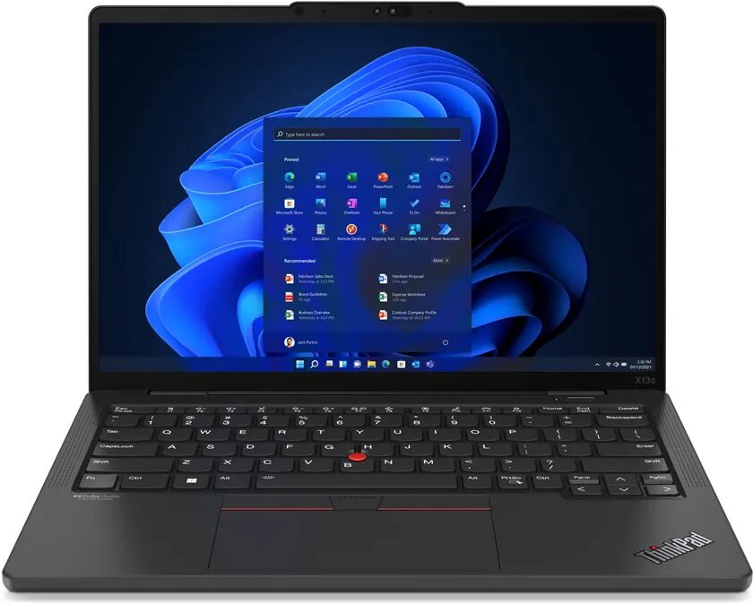 Lenovo Notebook  ThinkPad X13s Gen 1 Qualcomm Snapdragon 8cx 3 Computer portatile 33,8 cm (13.3") WUXGA 16 GB LPDDR4x-SDRAM 512 SSD Wi-Fi 6E (802.11ax) Windows 11 Pro Nero [21BX001HIX]