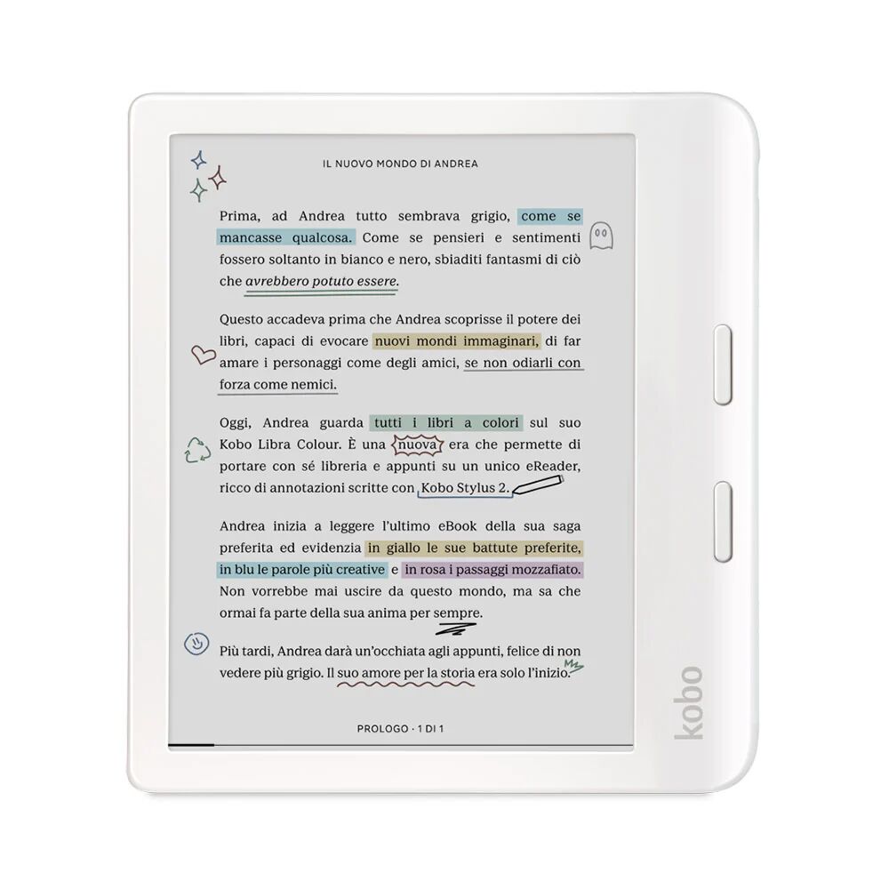 Rakuten Kobo Libra Colour lettore e-book Touch screen 32 GB Wi-Fi Bianco