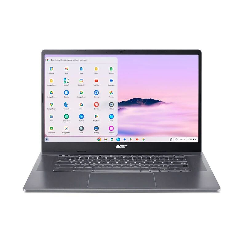 Acer Chromebook Plus 515 CB515-2H-34ZU Computer portatile 15.6 Full HD, Intel Core i3-1215U, 8GB DDR5-SDRAM, 256GB SSD, Wi-Fi 6E (802.11ax), ChromeOS, Grigio, con funzioni di intelligenza artificiale