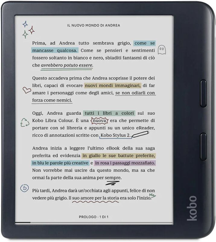 Rakuten Kobo Libra Colour lettore e-book Touch screen 32 GB Wi-Fi Nero