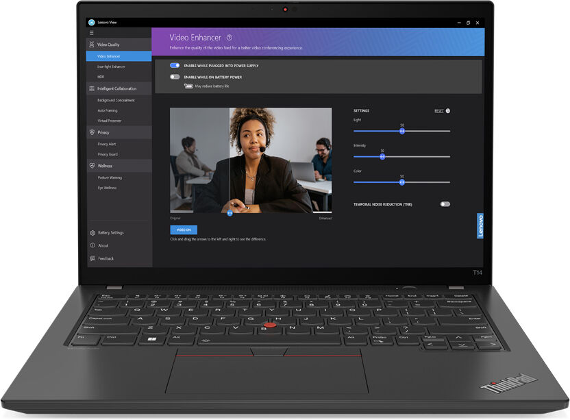 Lenovo Notebook  ThinkPad T14 Intel® Core™ i7 i7-1355U Computer portatile 35,6 cm (14") WUXGA 32 GB DDR5-SDRAM 1 TB SSD Wi-Fi 6E (802.11ax) Windows 11 Pro Nero [21HD0051IX]