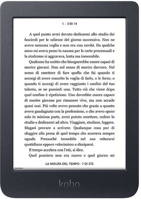 Rakuten Kobo Nia lettore e-book Touch screen 8 GB Wi-Fi Nero