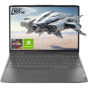 Lenovo LOQ Laptop, 16" WQXGA Display, AMD Ryzen 7 7840HS, 32 GB DDR5 RAM, 2 TB M2 SSD, NVIDIA GeForce RTX 4060, QWERTZ toetsenbord, Windows 11 Home, grijs