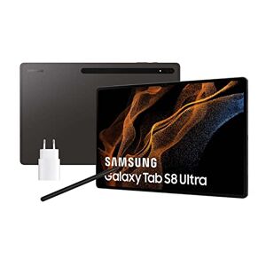 Samsung Galaxy Tab S8 Ultra met oplader, tablet 14,6 inch (8 GB RAM, 128 GB geheugen, WLAN, Android 12), zwart, Spaanse versie