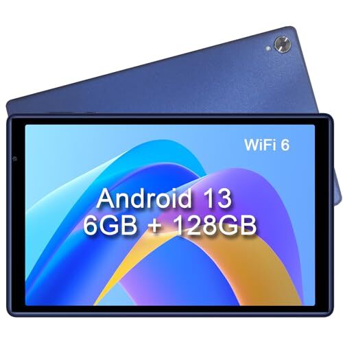 CWOWDEFU Android 13 Tablet 10 inch, AX WiFi6 Tablet Octa-Core, 4 + 2 GB RAM 128 GB ROM (1 TB uitbreidbaar), 6000 mAh, Android Tablet PC met 10,1 inch IPS-scherm, GPS, dubbele camera, NTC, BT5.0,