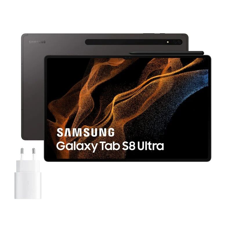 Samsung galaxy tab s8 ultra wifi 8gb/128gb 14.6'' preto + carregador 25w