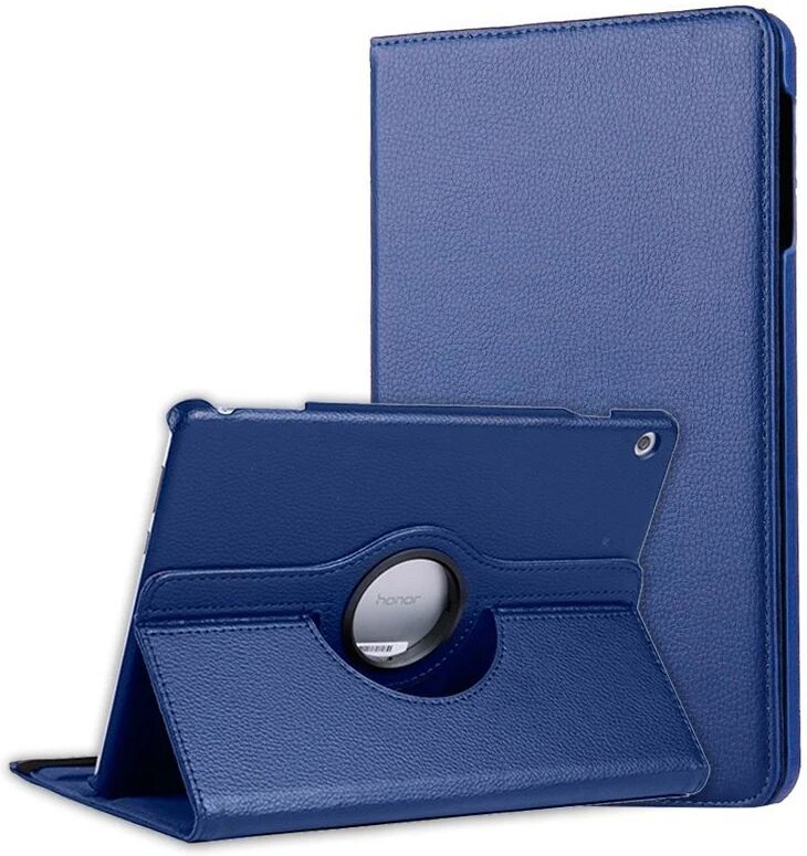 Cool funda giratoria polipiel liso azul para huawei mediapad t5 10"