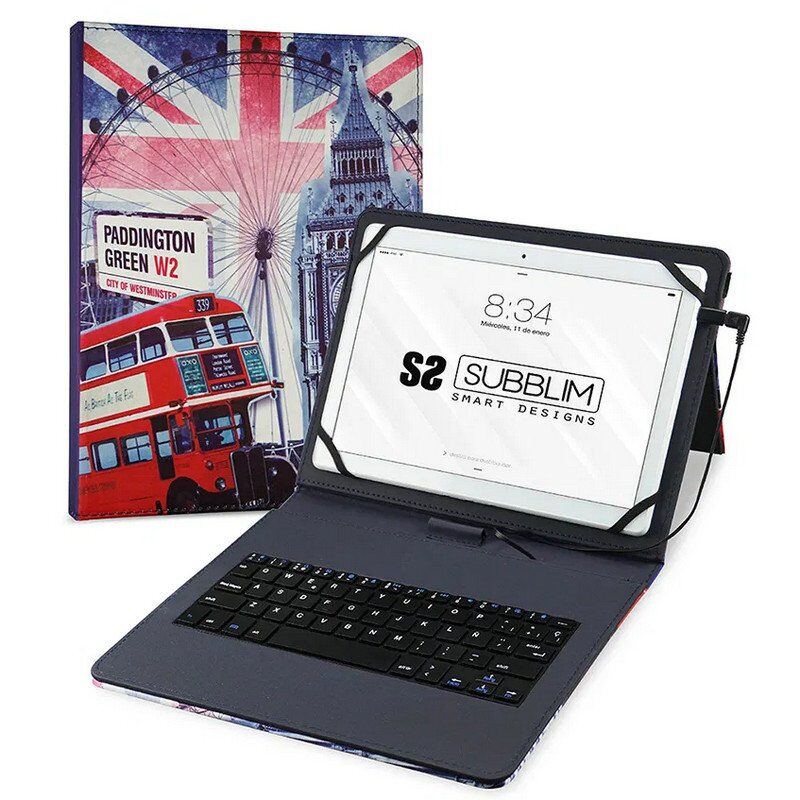 Subblim keytab england usb capa para tablet 10.1"