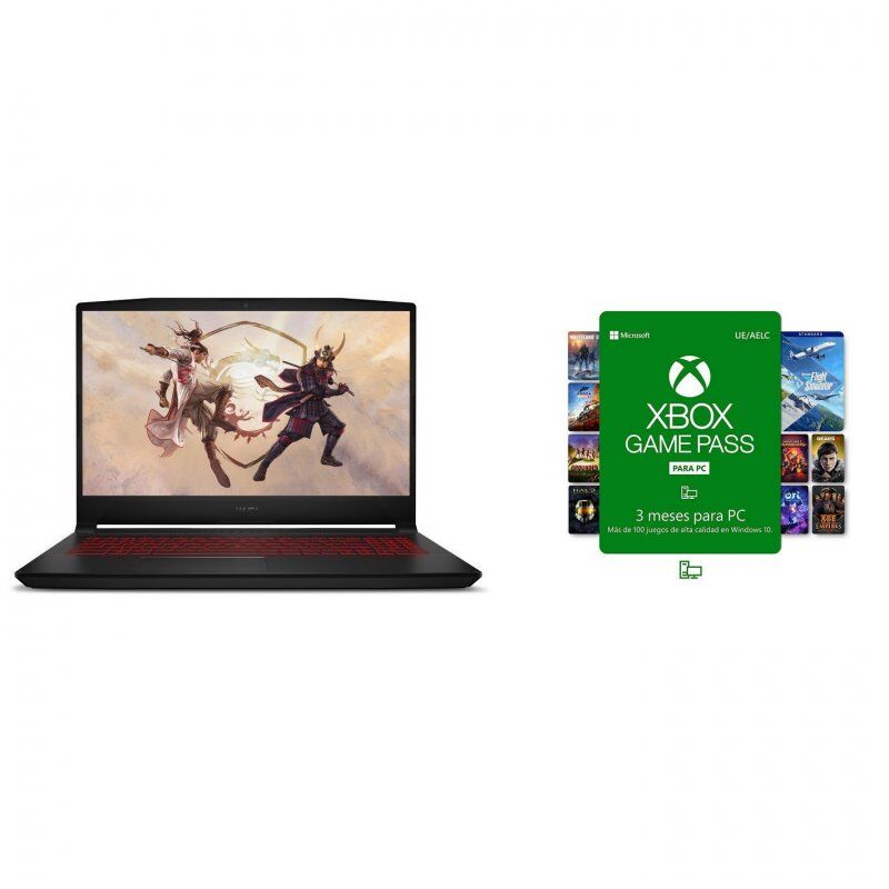 MSI katana gf66 11ue-486xes intel core i7-11800h/16gb/1tb ssd/rtx 3060/15.6" + microsoft xbox game pass pc 3 meses