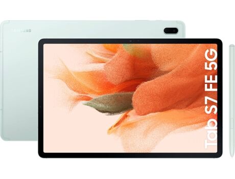 Samsung Tablet Galaxy Tab S7 FE 5G (12.4'' - 128 GB - 6 GB RAM - Wi-Fi+5G - Verde)