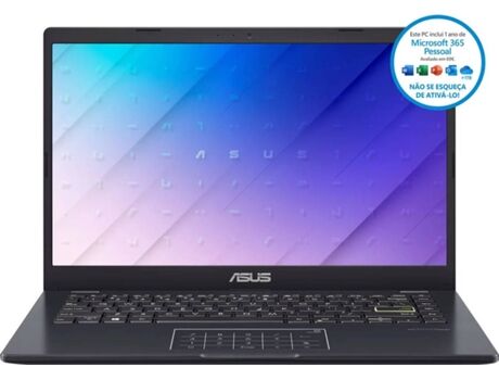 Asus Portátil E410MA (14'' - Intel Celeron N4020 - RAM: 4 GB - 64 GB eMMC - Intel UHD Graphics 600)