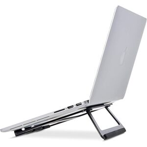 Amazon Basics Aluminium Foldable Laptop Stand for Laptops up to 33 cm (13"), Bla