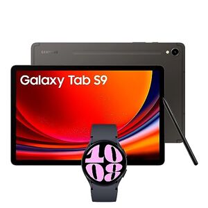Galaxy Tab S9 5G Android Tablet, 128GB Storage, Graphite, 3 Year Extended Warranty with a Samsung Galaxy Watch6, Bluetooth, 40mm, Graphite (UK Version)
