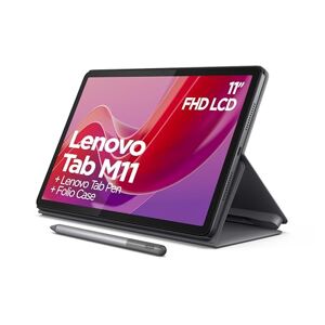 Tab M11 Android Tablet 11 Inch Full HD 1200p 128 GB Lenovo Tab Pen + Folio Case WiFi 4 GB RAM Luna Grey Designed for Portable Entertainment