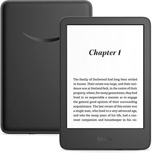 Amazon Kindle (2022 release) The lightest and most compact Kindle, now with a 6", 300 ppi high-resolution display and double the storage Without ads Black