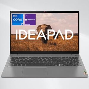 Lenovo IdeaPad 3 Laptop, 15.6" FHD Screen, Intel Core i7-1255U Processor, 24GB RAM, 1TB PCIe SSD, Type-C, HDMI, SD Card Reader, Wi-Fi, Windows 11 Pro, Grey