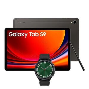 Galaxy Tab S9 5G Android Tablet, 128GB Storage, Graphite, 3 Year Extended Warranty with a Samsung Galaxy Watch6 Classic, Bluetooth, 47mm, Graphite (UK Version)