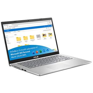 Asus Full HD Intel Pentium Silver Laptop with Microsoft Office 365 - A416MA (4GB Memory, 128GB SSD, Windows 10, 14 inch Full HD Screen) Includes 1 year Microsoft Office 365