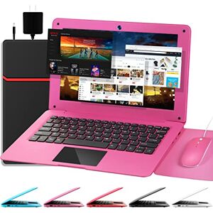 G-Anica Laptop Computer(10.1 inch), Quad Core Powered by Android 12.0, Netbook Computer with WiFi and Bluetooth, Mini Laptop for Kids and Adults（PINK）