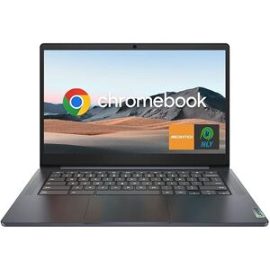 Lenovo 14" Chromebook Laptop (Latest Model), MediaTek 8-Core Processor, 4GB LPDDR4X RAM, 64GB eMMC, Wi-Fi, Webcam, USB-C, Long Battery Life, NLY MP, Abyss Blue, Chrome OS