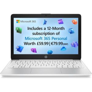 HP Stream 11-ak0515sa 11" Laptop - Intel®Celeron, 64 GB eMMC, White, White